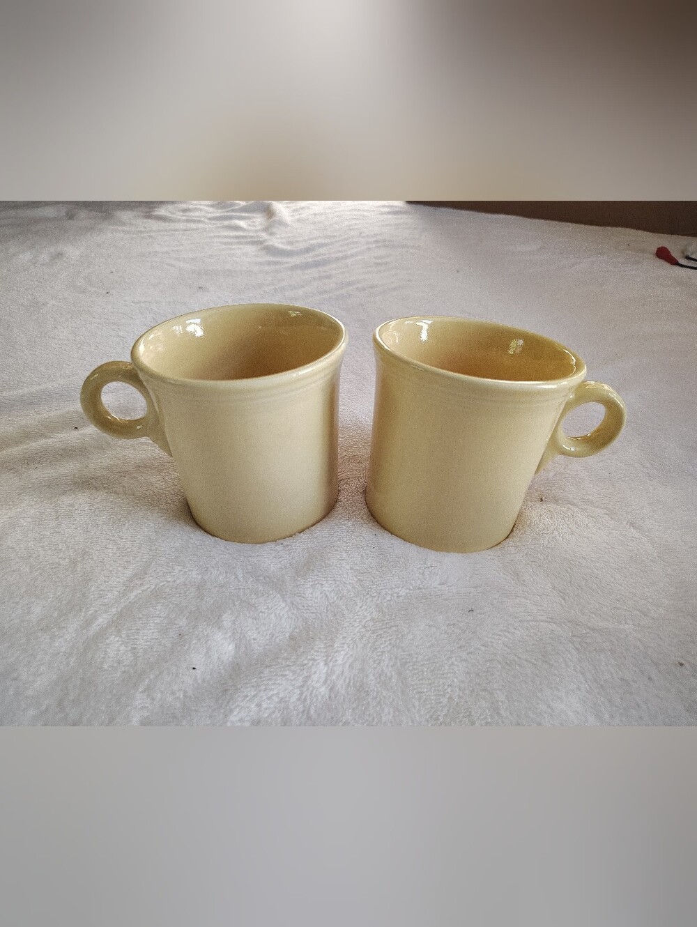 Fiestaware Yellow O Handle Coffee Cup Set Of 2